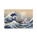 Mewtwo Vs Mew Pokemon The Great Wave Jigsaw Puzzle