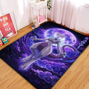 Mewtwo Pokemon Moon Night Rectangular Area Rug
