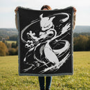 Mewtwo Pokemon Woven Throw Blanket