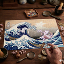 Mewtwo Vs Mew Pokemon The Great Wave Jigsaw Puzzle