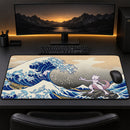 Mewtwo x Mew Pokemon The Great Wave Desk Mat