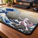 Mewtwo x Mew Pokemon The Great Wave Desk Mat