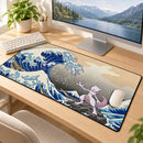 Mewtwo x Mew Pokemon The Great Wave Desk Mat