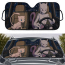 Mew x Mewtwo Pokemon Car Auto Sunshades