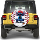 Miami Marlins Car Spare Tire Cover With Camera Hole