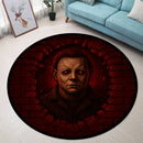 Michael Myers Halloween Break Wall Round Rug