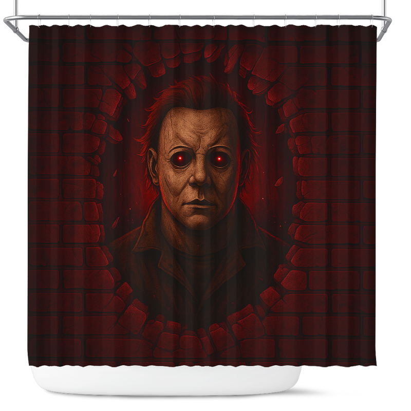 Michael Myers Halloween Horror Movie Break Wall Shower Curtain