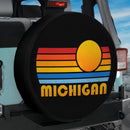 Sunset Retro Michigan Car Spare Tire Cover