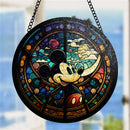 Mice Round Stained Glass Suncatcher