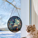 Mice Round Stained Glass Suncatcher