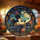 Mice Round Stained Glass Suncatcher