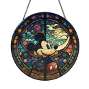 Mice Round Stained Glass Suncatcher
