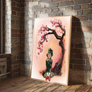 Midoriya Izuku My Hero Academia Anime Cherry Blossom- Living Room - Canvas Wall Art - Print - Wall Decor