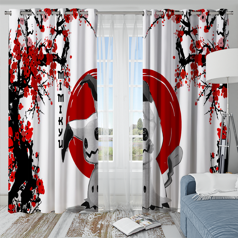 Mimikyu Pokemon Japan Style Window Curtain