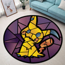 Mimikyu Pokemon Stained Glass Round Rug