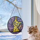 Mimikyu Pokemon Round Stained Glass Suncatcher