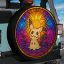 Mimikyu Pokemon Sun Stained Glass Jeep Car Spare Tire Cover