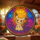 Mimikyu Pokemon Sun Stained Glass Suncatcher