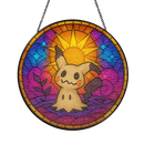 Mimikyu Pokemon Sun Stained Glass Suncatcher