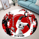 Mimikyu Pokemon Japan Style Stained Glass Round Rug