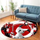 Mimikyu Pokemon Japan Style Stained Glass Round Rug