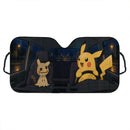 Mimikyu x Pikachu Pokemon Car Auto Sunshades