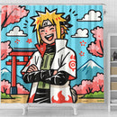 Minato Hokage 4th Japan Ink Style Shower Curtain