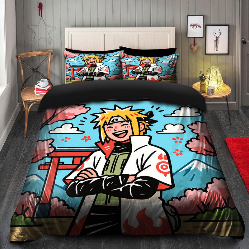Minato Hokage Japan Ink Style  Bedding Set