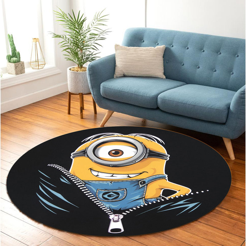 Minion Zipper Round Rug