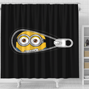 Funny Minion Zipper Shower Curtain