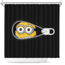 Funny Minion Zipper Shower Curtain