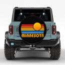 Sunset Retro Minnesota Car Spare Tire Cover