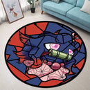 Misdreavus Nezuko Pokemon Stained Glass Round Rug