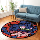 Misdreavus Nezuko Pokemon Stained Glass Round Rug