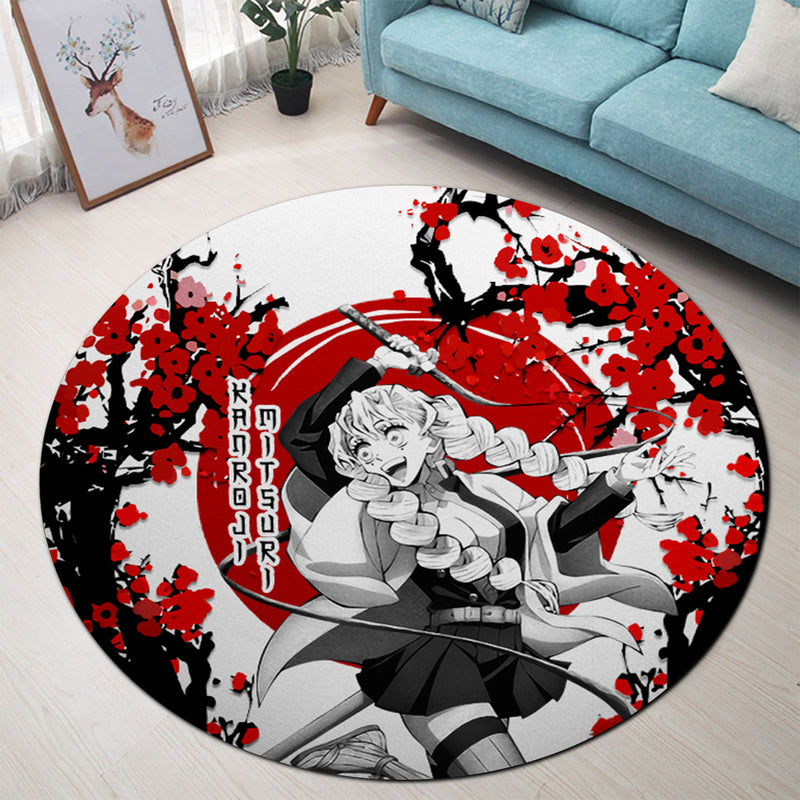 Mitsuri Demon Slayer Anime Japan Style Round Rug