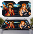 Monkey D. Luffy And Nami Anime One Piece Car Auto Sunshades
