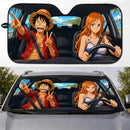 Monkey D. Luffy And Nami Anime One Piece Custom Car Windshield Sunshades