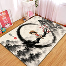 Luffy One Piece Japan Ink Style Rectangular Area Rug