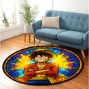 Monkey D. Luffy One Piece Stained Glass Round Rug