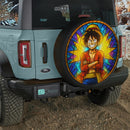 Monkey D. Luffy One Piece Stained Glass Jeep Car Spare Tire Cover
