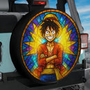 Monkey D. Luffy One Piece Stained Glass Jeep Car Spare Tire Cover