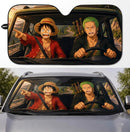 Monkey D. Luffy x Roronoa Zoro One Piece Car Auto Sunshades
