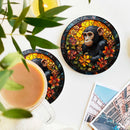 Monkey Stained Glass Decor Coaster - Gift Idea