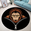 Bigfoot Zipper Round Rug