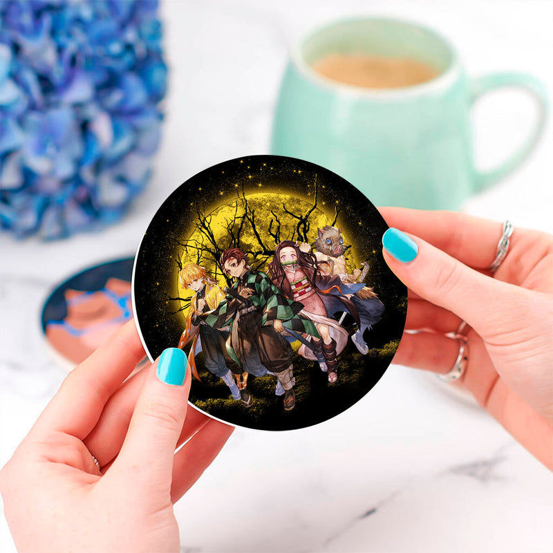 Moon Demonslayer Background 1 Ceramic Decor Coaster - Gift Idea