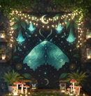 Moon Phase Galaxy Mystic Luna Moth Quilt Blanket