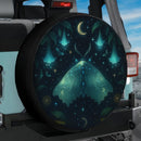 Moon Phase Galaxy Mystic Luna Moth Car Spare Tire Cover