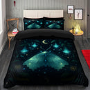 Moon Phase Galaxy Mystic Luna Moth Bedding Set