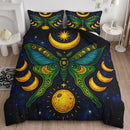 Moon Phase Galaxy Butterfly Bedding Set