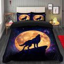 Moon Wolf Galaxy Bedding Set